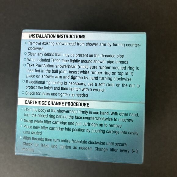 PureAction Water Softener Shower Head Model SH388 Multi Function Filter New - Picture 4 of 5